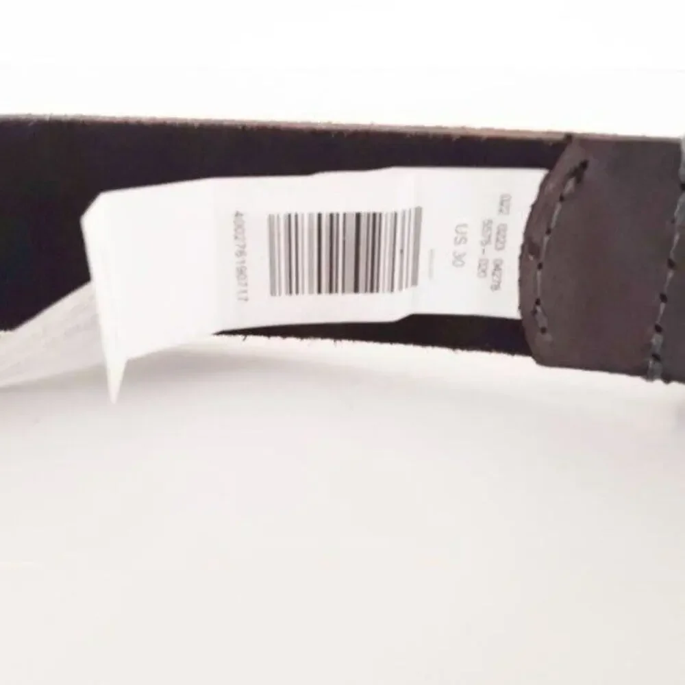 American Eagle Brown Genuine Leather Distressed Belt Size 30 With Silver Buckle